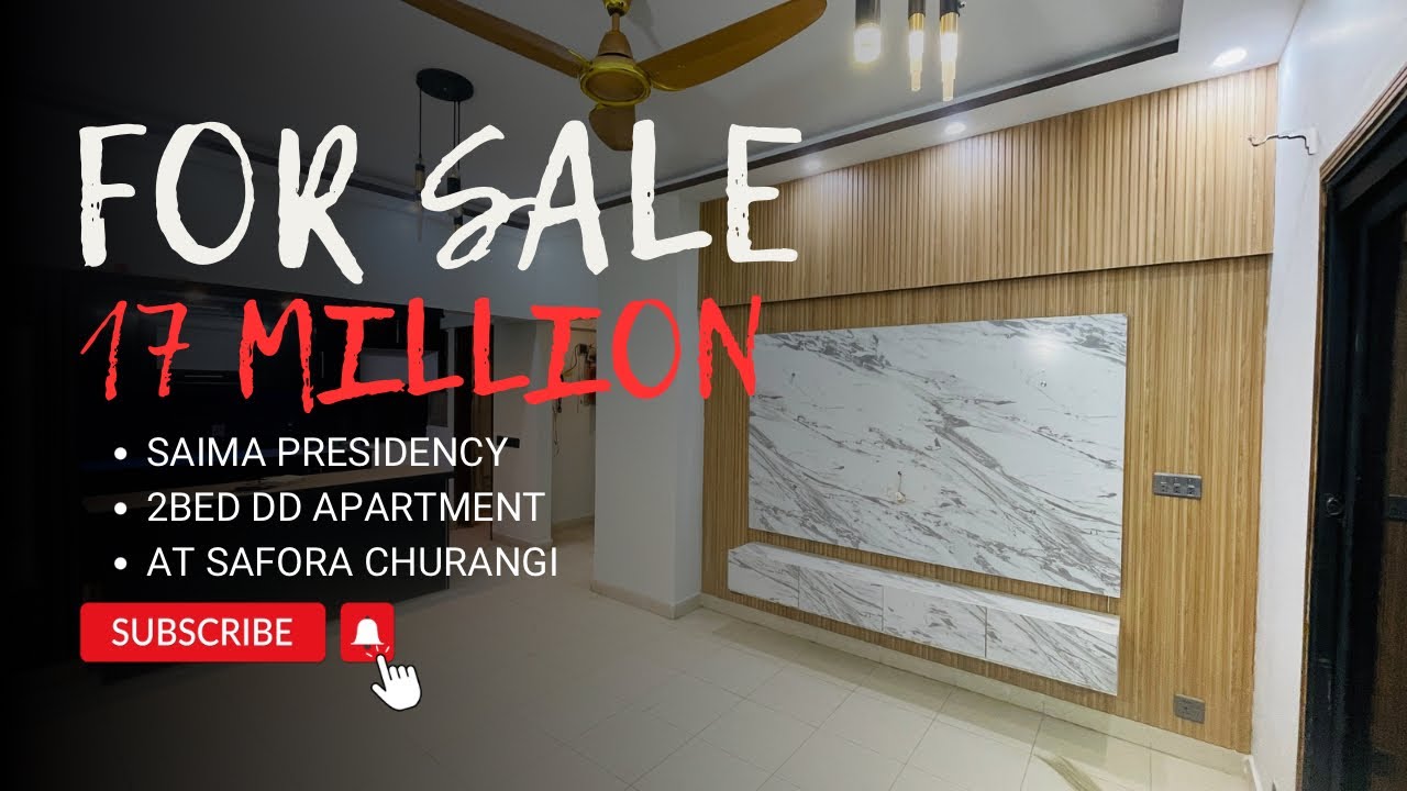2-Bed Luxury Apartment with Park Facing View | Saima Presidency, Safoora Churangi | Karachi