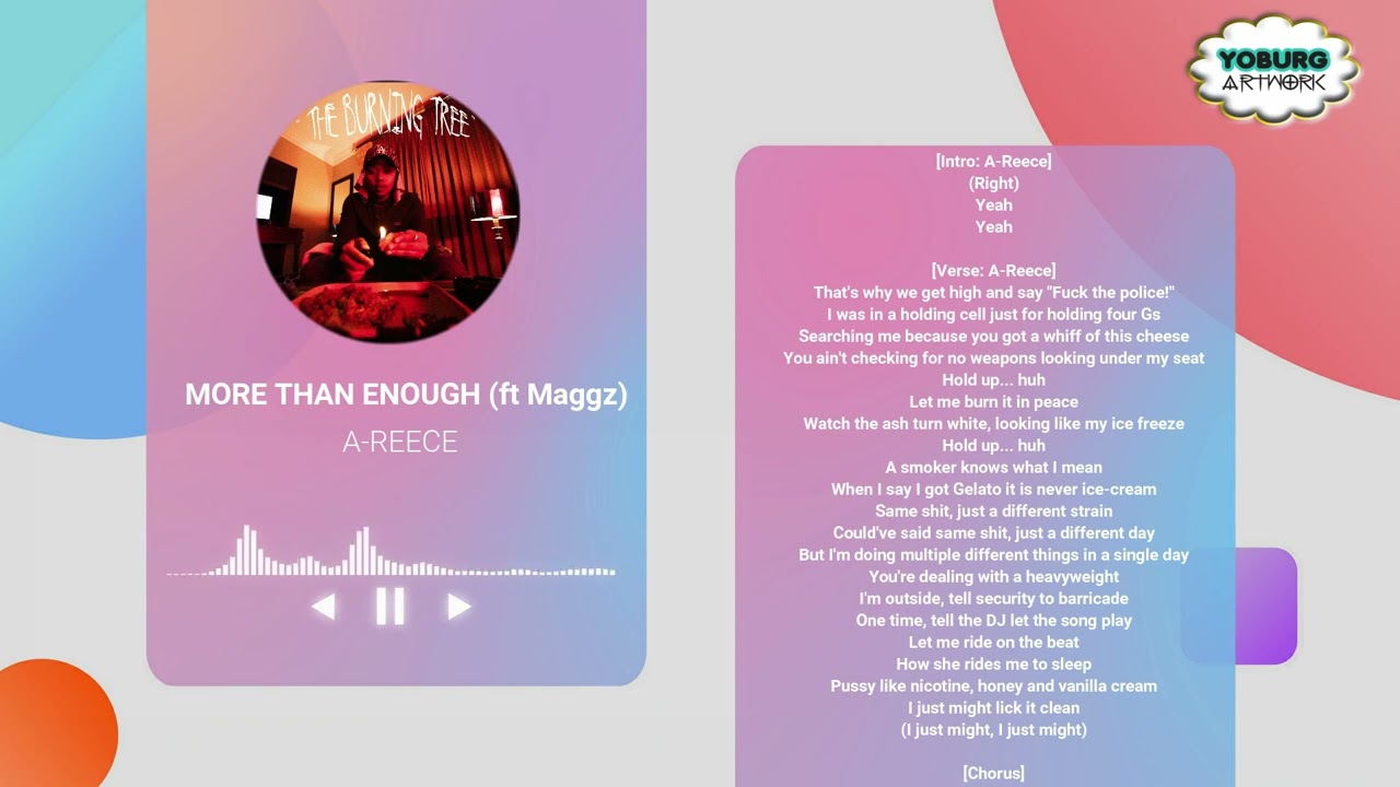 A REECE - MORE THAN ENOUGH (ft Maggz) (lyrics)
