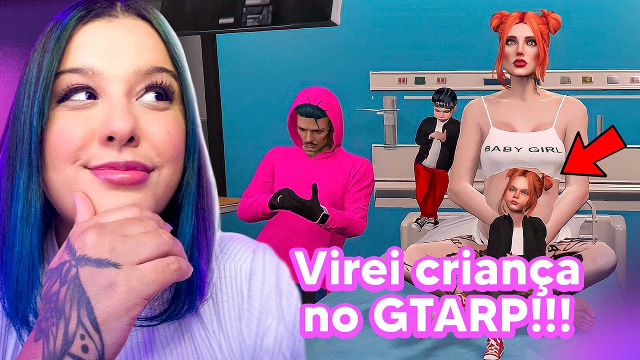 PERSONAGEM NOVA, VIREI CRIANÇA NO JOGO |  PEQUENAEVA Jogando GTA RP
