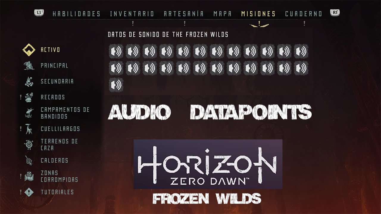 Horizon Zero Dawn - Frozen Wilds - Audio Datapoints / Datos de sonido