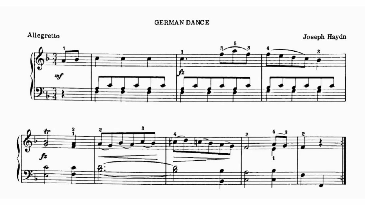German Dance in F Major by Joseph Haydn