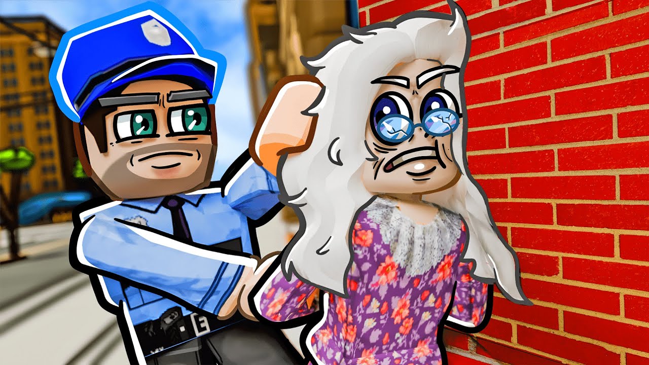 ROBLOX POLICE OFFICER SLAMS GRANDMA AGAINST WALL (she kinda deserved it tho)