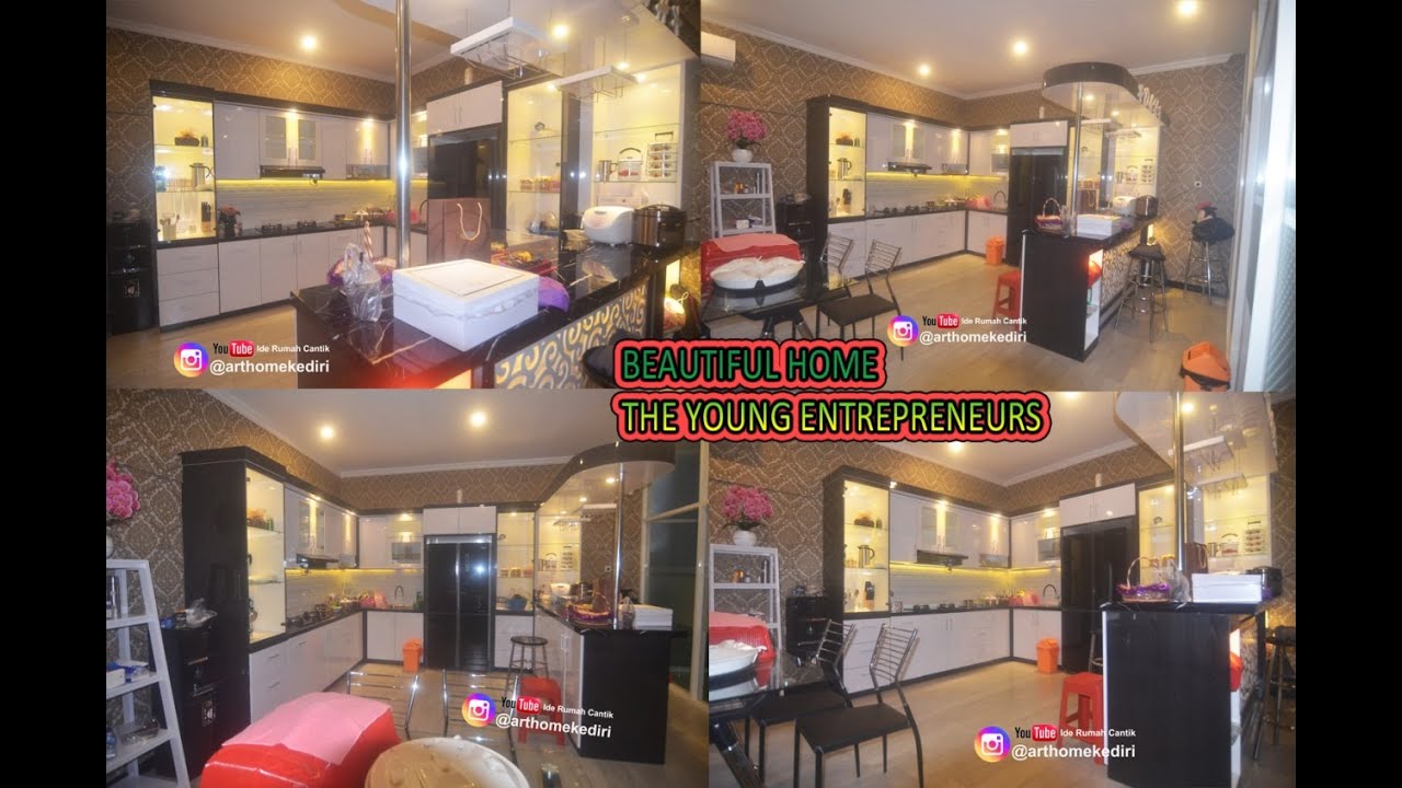 INTERIOR  BLITAR-Kitchen set ELEGAN YANG SUPER CANTIK,ELEGAN & MEWAH  DG MINI BAR LASER CUTTING