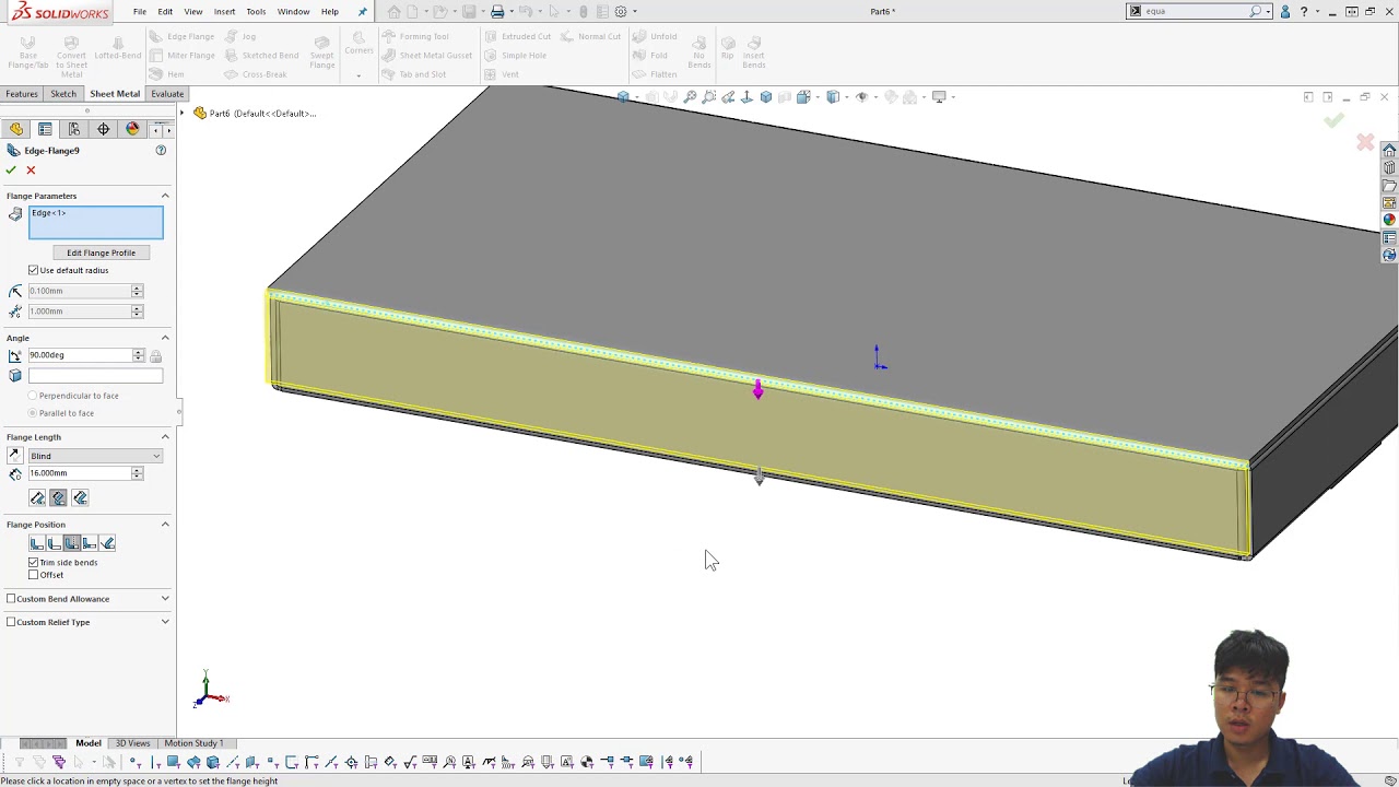 Hướng dẫn chi tiết thiết kế thùng giấy CARTON với SOLIDWORKS Sheetmetal