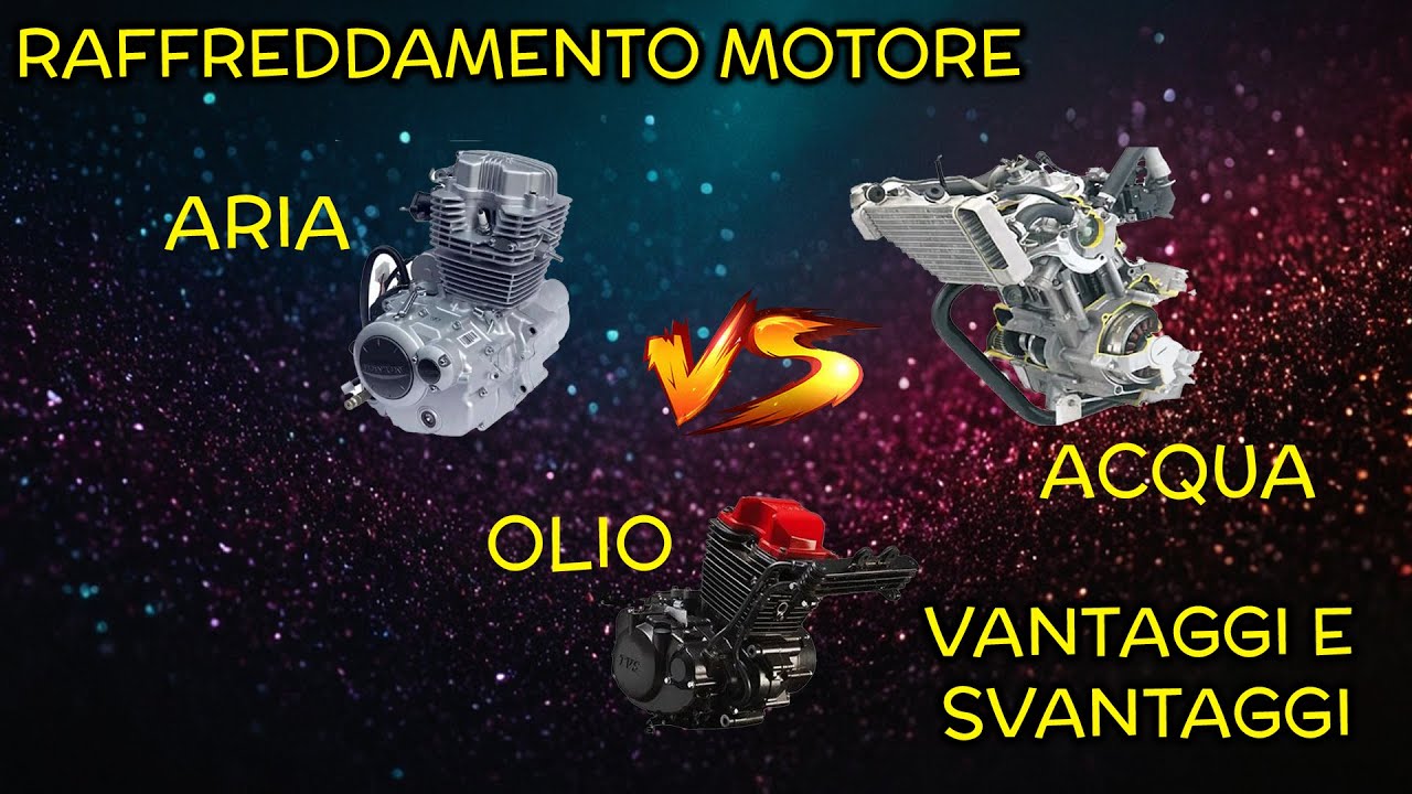 Sistemi di RAFFREDDAMENTO motore - ARIA, OLIO e ACQUA - Vantaggi e Svantaggi