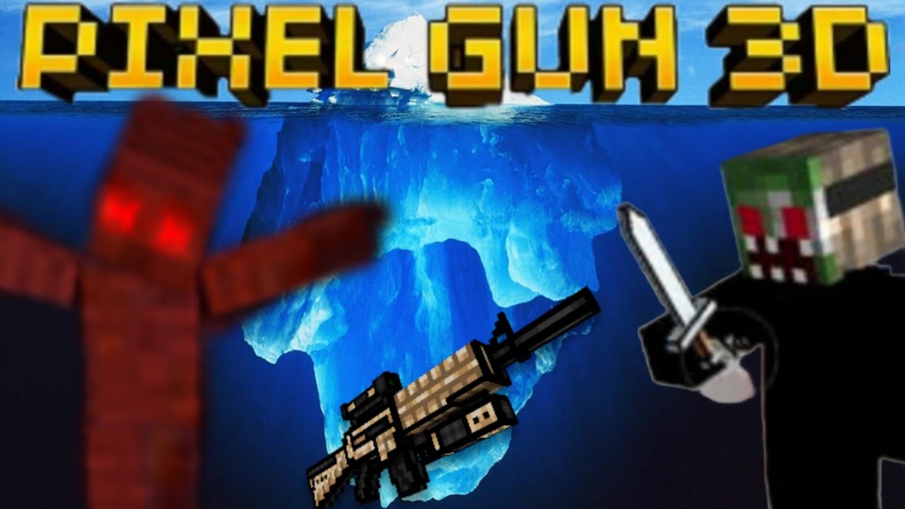 Айсберг Pixel gun 3d 3.0.Насколько страшно в игре? #смотрюkolyaplay  #pixelgun3d #пг3д #пиксельган