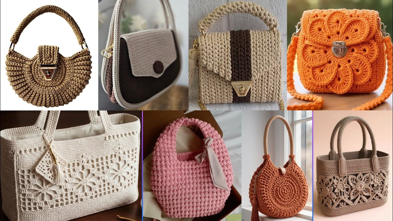 Top Decent & Nice looking Crochet Purse & Tote Bag chic Designs | Must try ! 