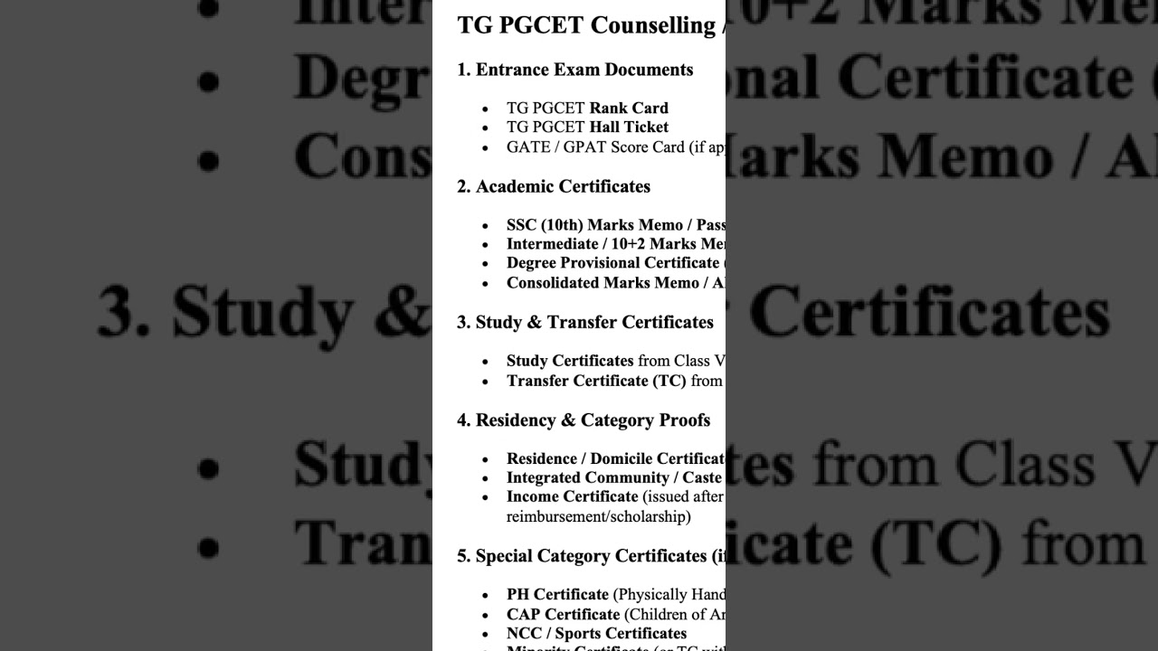 TG PGECET DOCUMENT VERIFICATION FULL VIDEO
