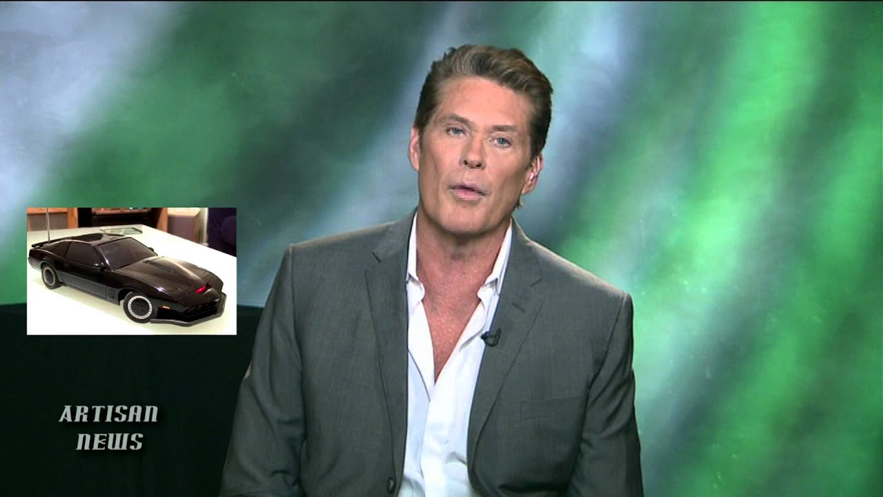 DAVID HASSELHOFF BUILDING KNIGHT RIDER KITT CAR, HOFF COFFEE CUT-OUTS STOLEN