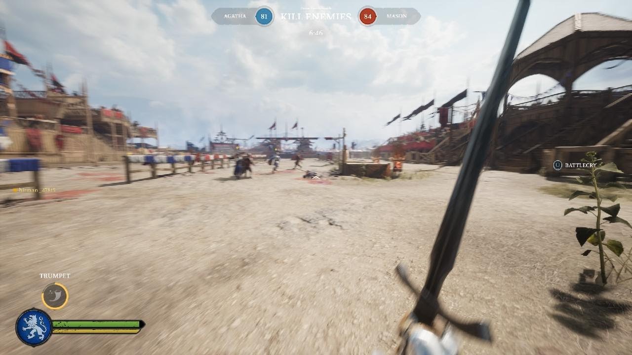#Chivalry 2, first person mode.