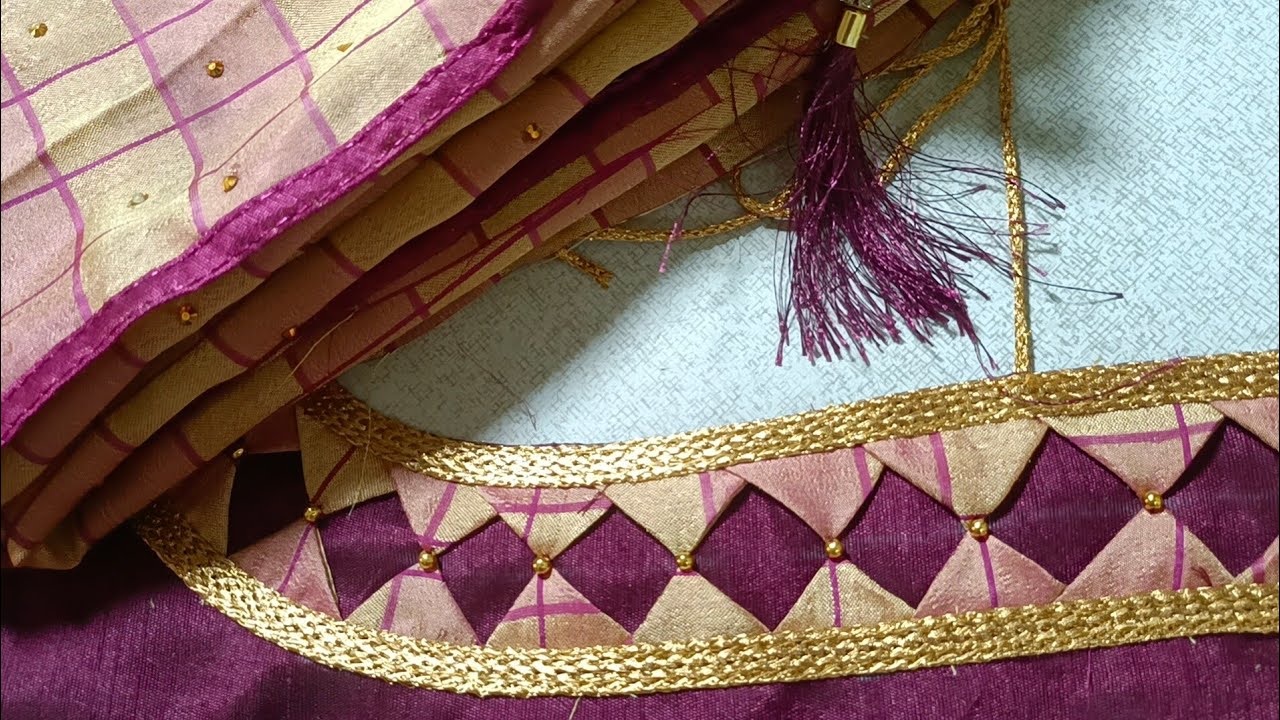 very easy and Beautiful Blouse back neck design cutting and stitching