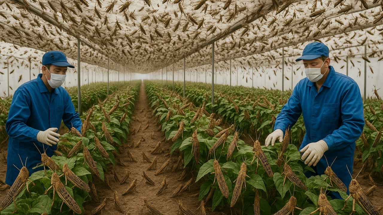 C&oacute;mo se Cr&iacute;an MILLONES de CHAPULINES en China para Consumo
