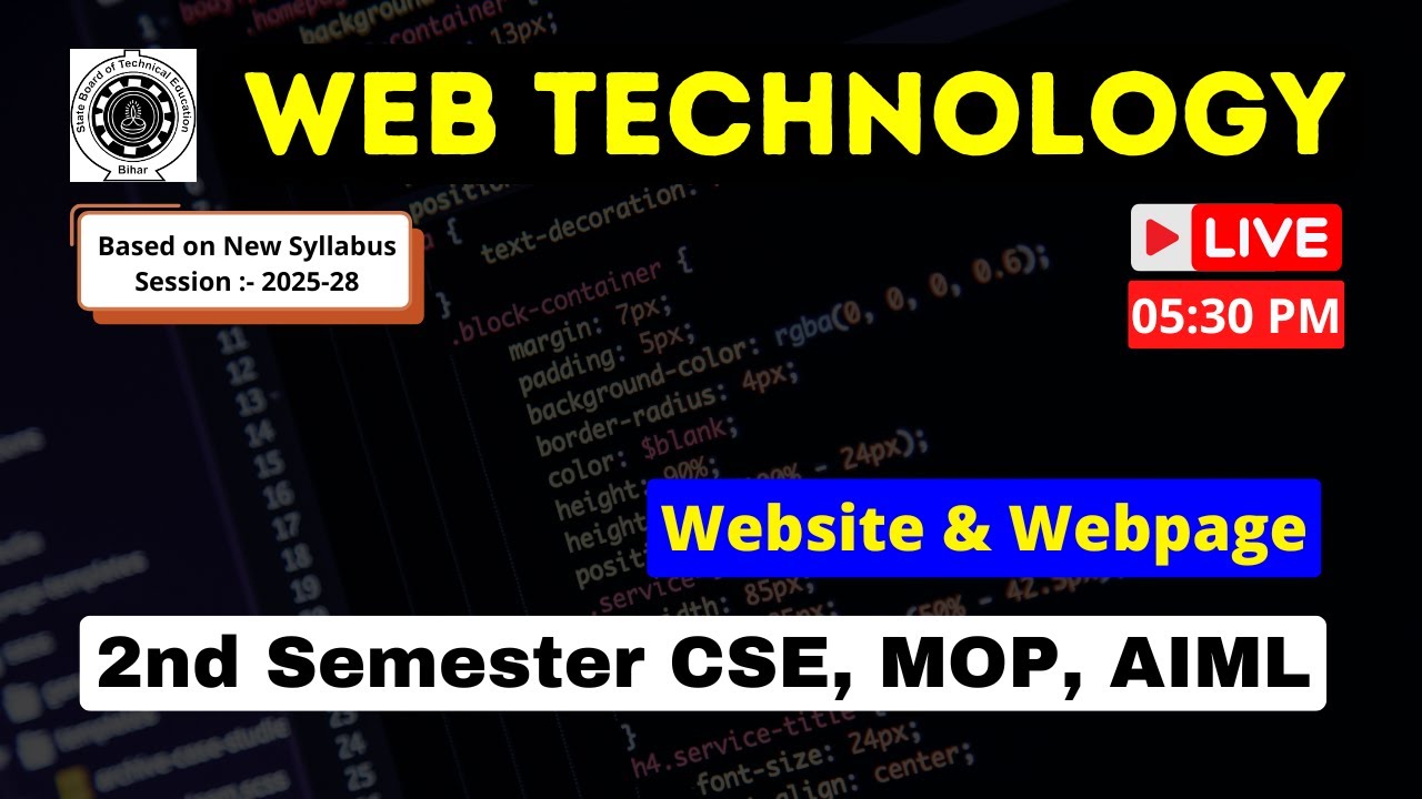 Web Technology(Website & Webpage) || Polytechnic 2nd Semester Computer Science