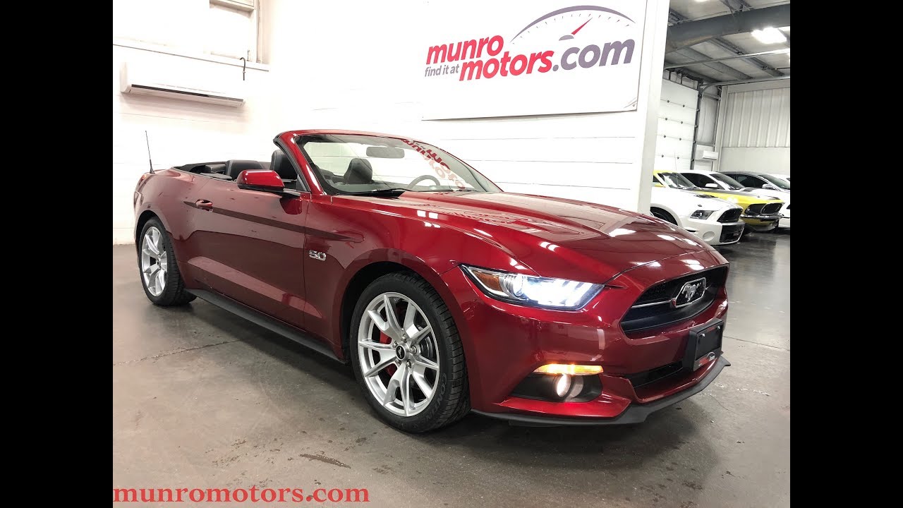 2015 Mustang  SOLD SOLD SOLD  Premium GT 50 th Anniversary Convertible  Ruby Red Munro Motors
