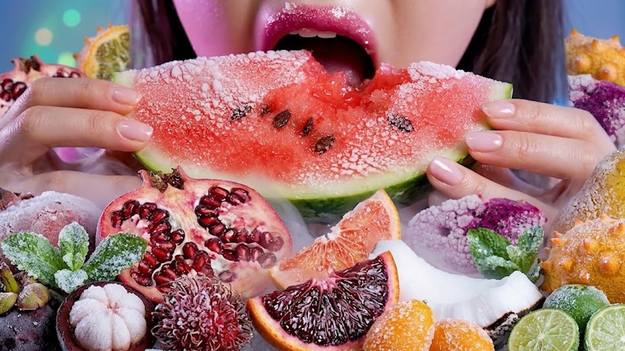 ❄️FROZEN FRUIT ASMR❄️ | FROZEN FRUIT | ASMR MUKBANG | FROZEN DESSERT ASMR#asmr