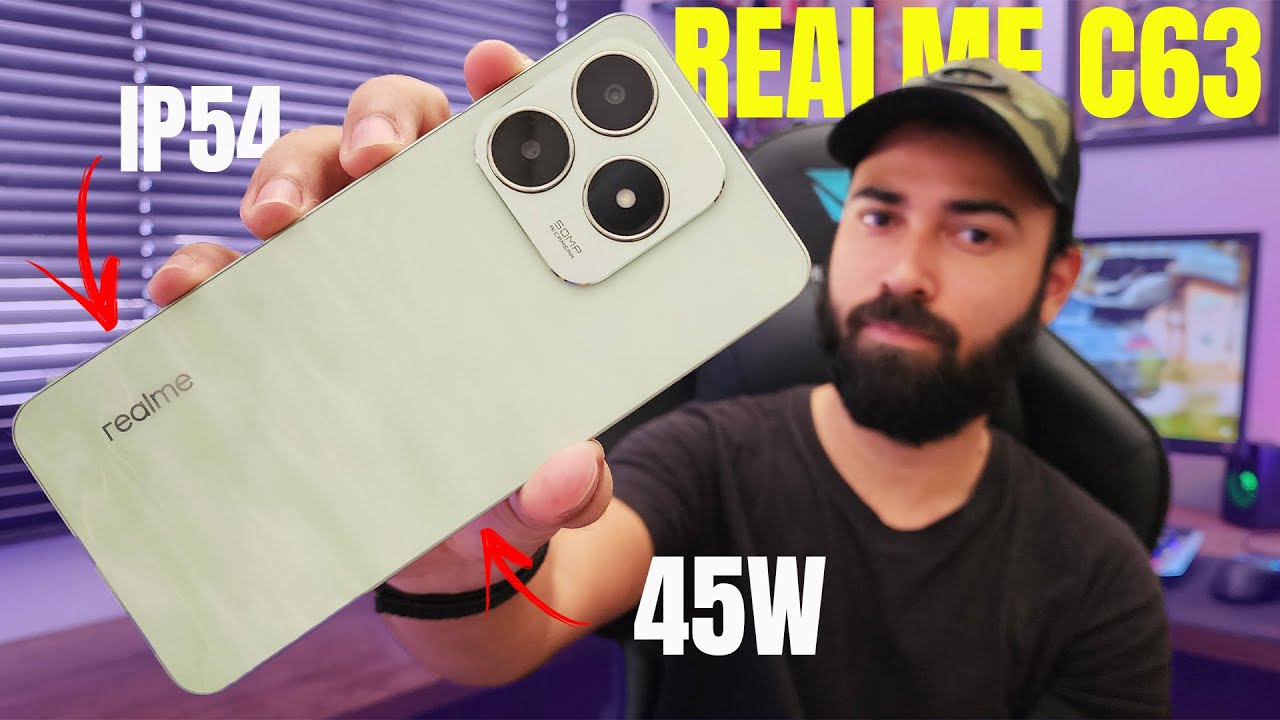 Chegou o NOVO Realme C63 | 45W | UNISOC | NFC | 50MP | CAPA | PELICULA #smartphone #custobeneficio