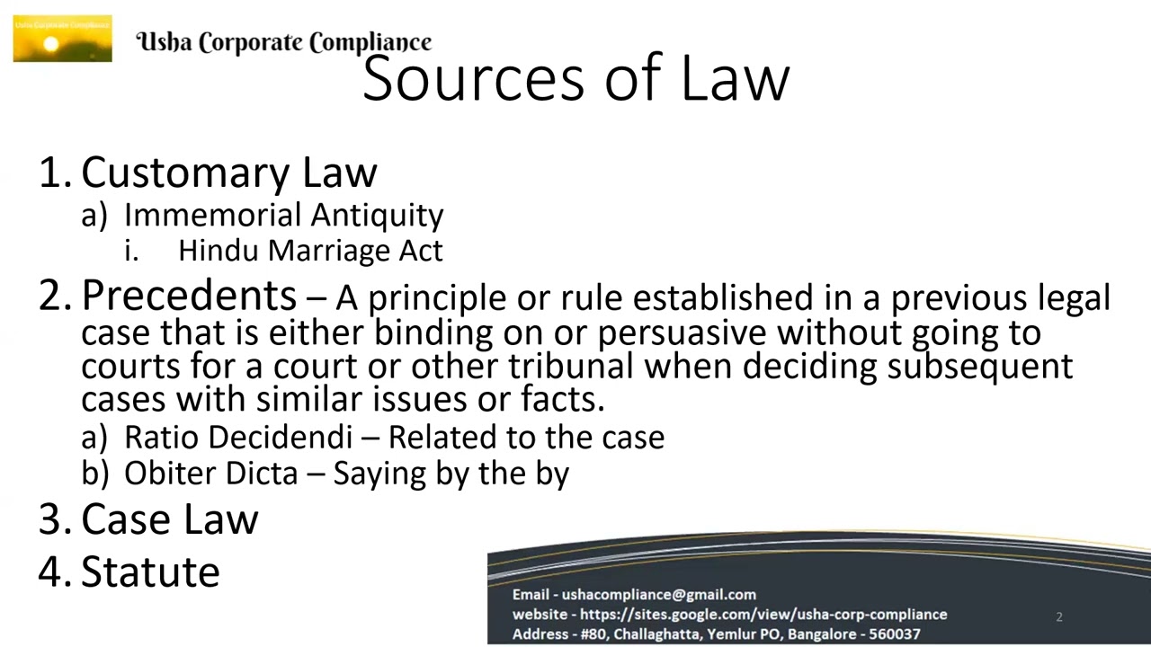 Sources of Law in India | Labour Law Basics | Adv Vinay Kumar Mishra