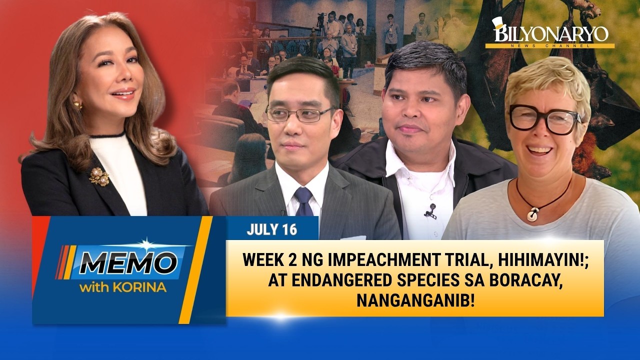 Week 2 ng impeachment trial, hihimayin!; at endangered species sa Boracay, nanganganib! | MEMO