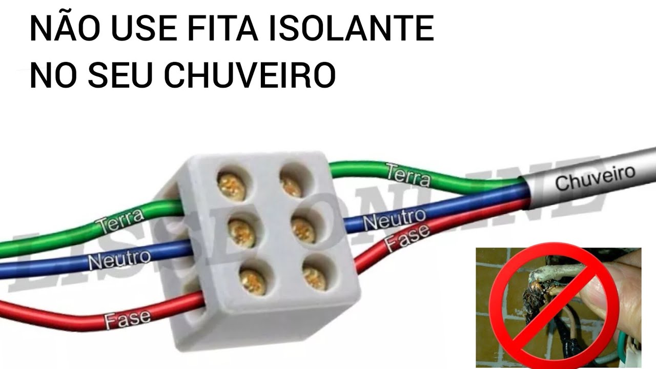 Como colocar conector de porcelana no chuveiro/ducha [FIO DERRETENDO NUNCA MAIS]