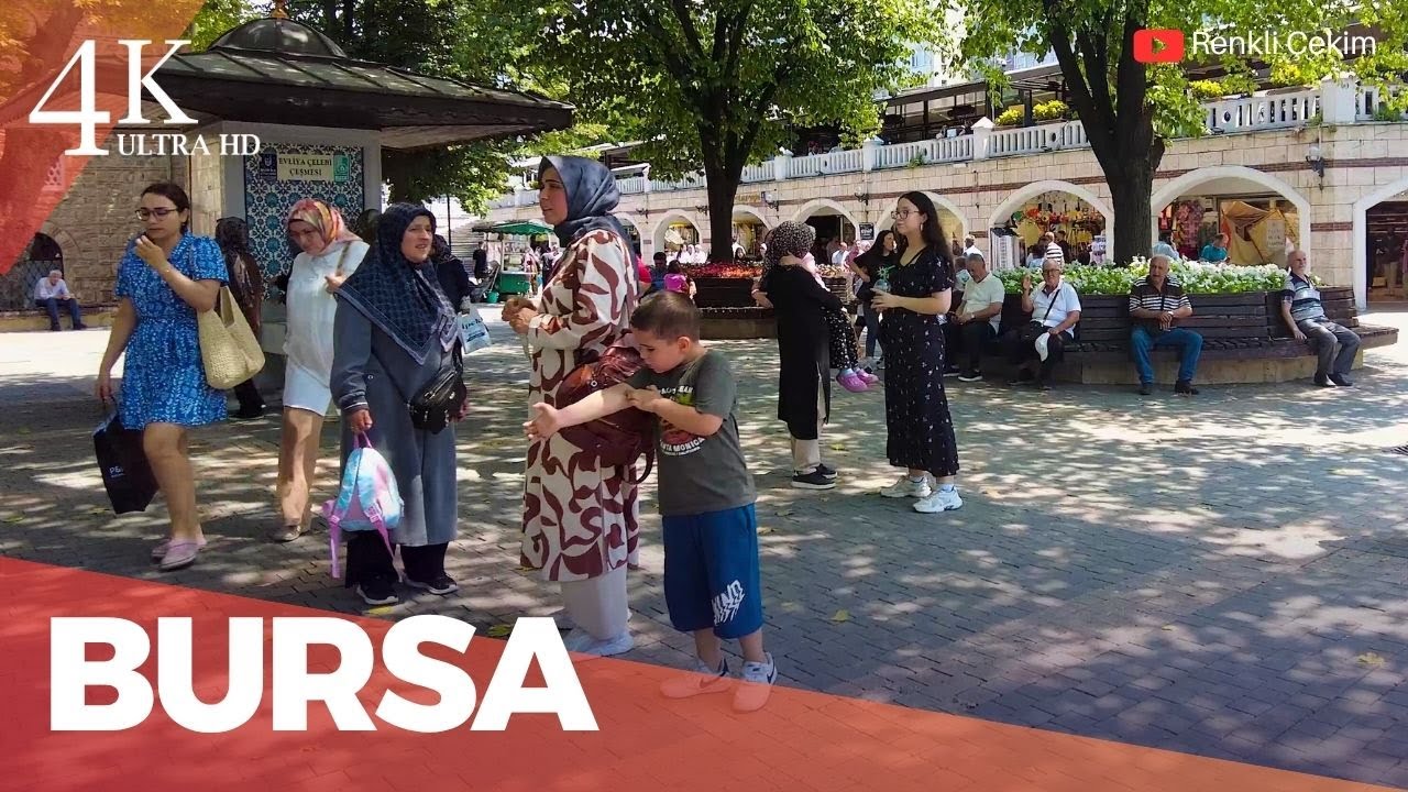 4K Bursa City Center Walking Tour | Türkiye 2025