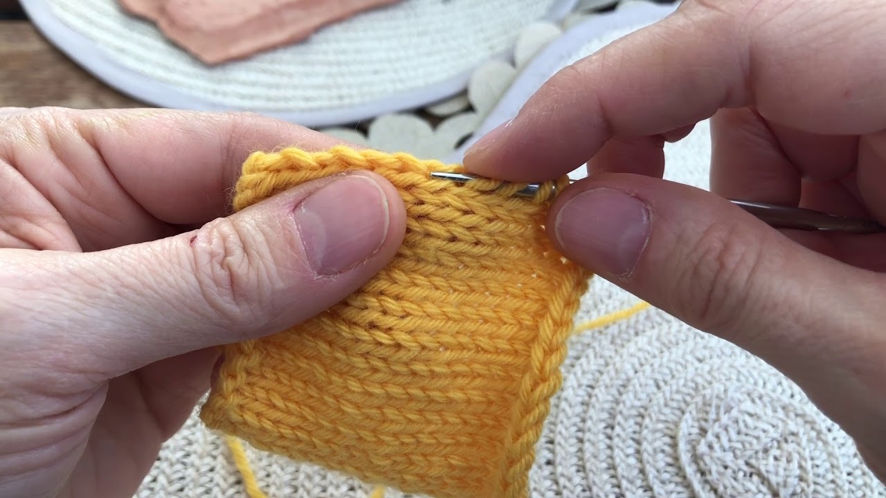 Como recoger puntos en diferentes tejidos - How to pick up and knit  stitches