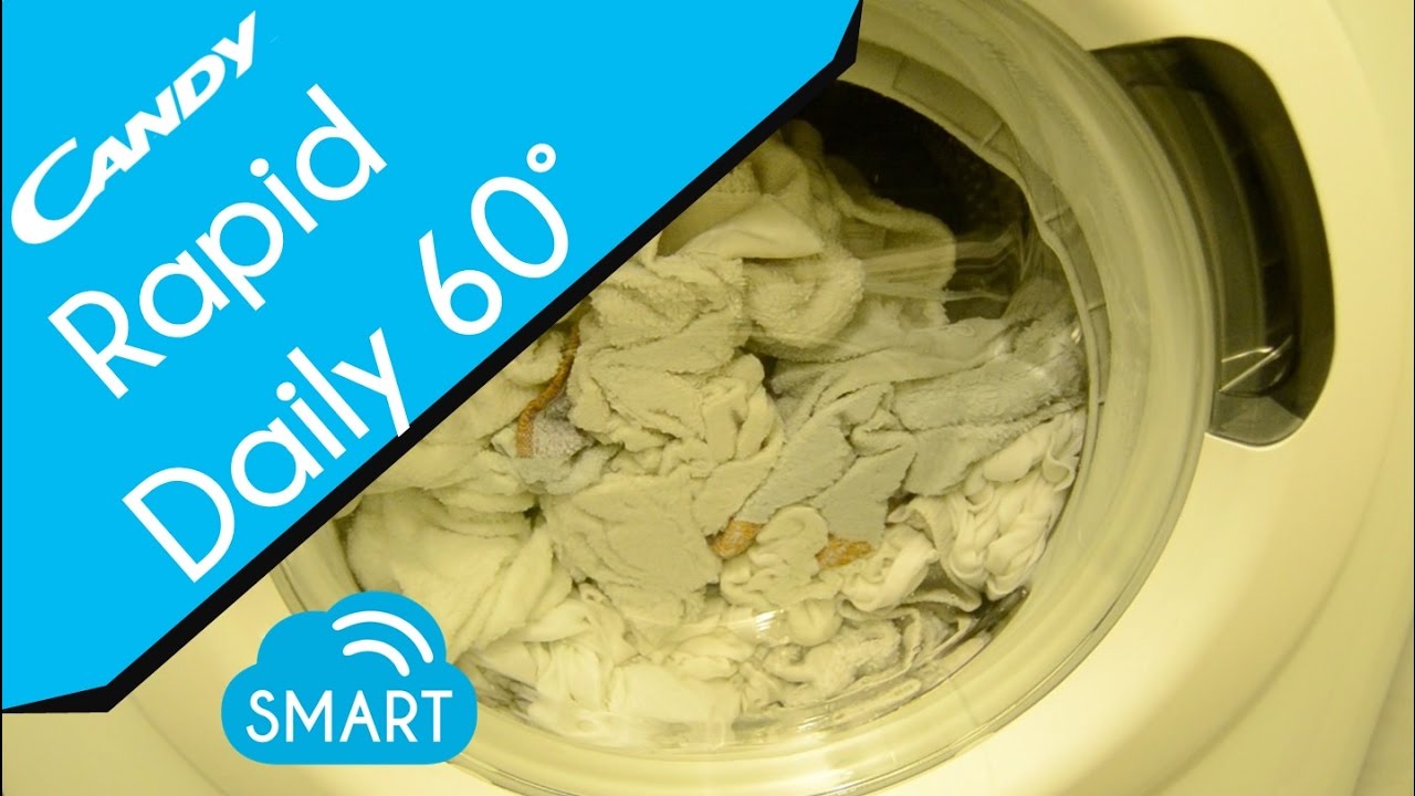 Candy SMART TOUCH washing machine - Daily Rapid 59 minute 60° wash cycle