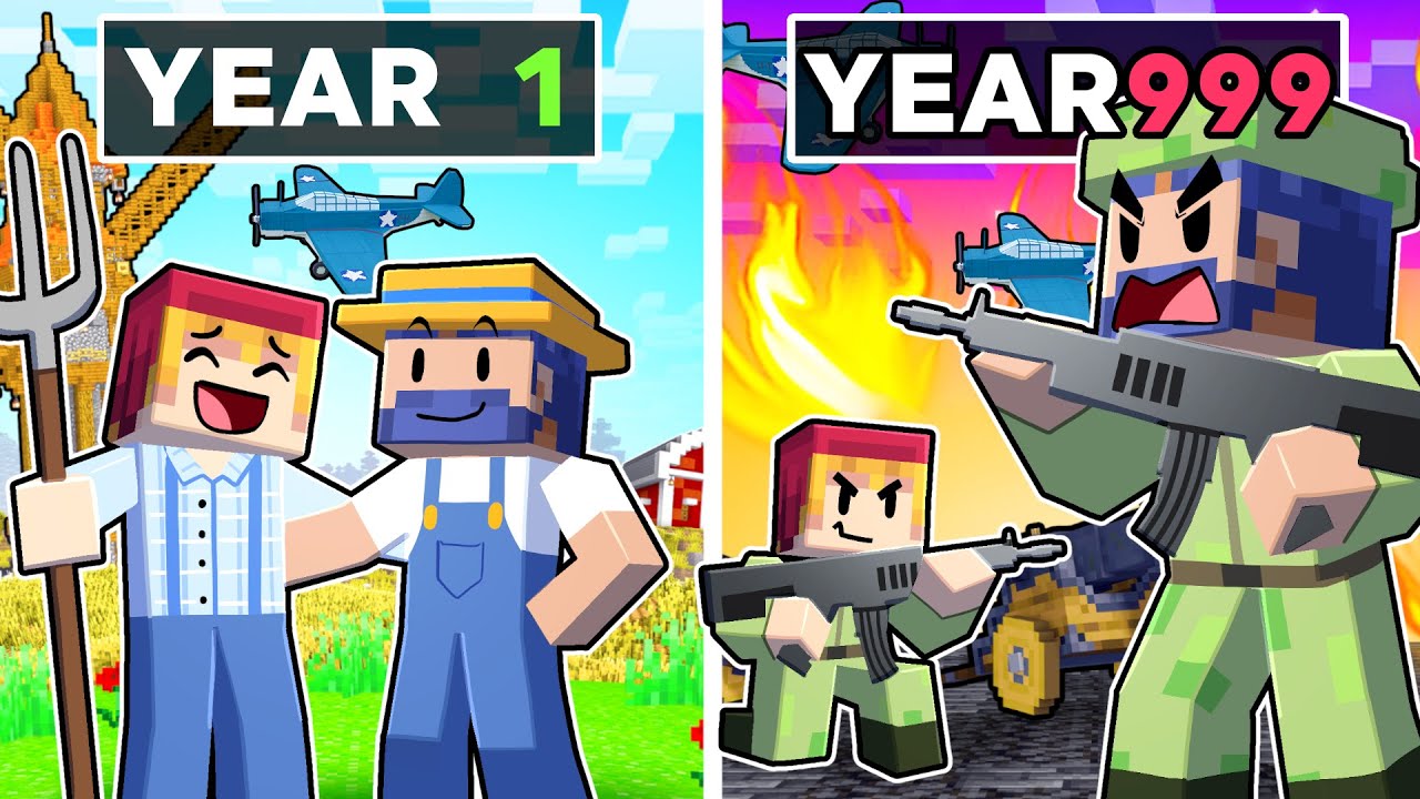 Выжить в 999 лет войны в Minecraft!
