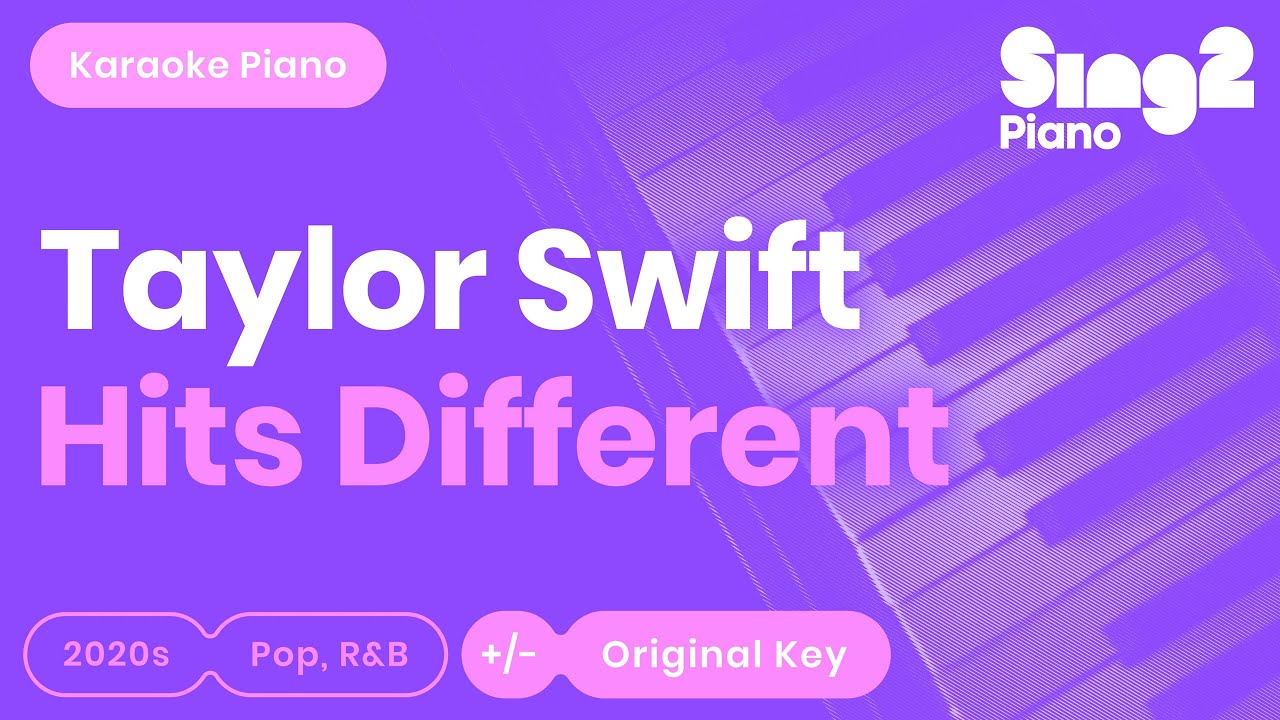Taylor Swift - Hits Different (Piano Karaoke)