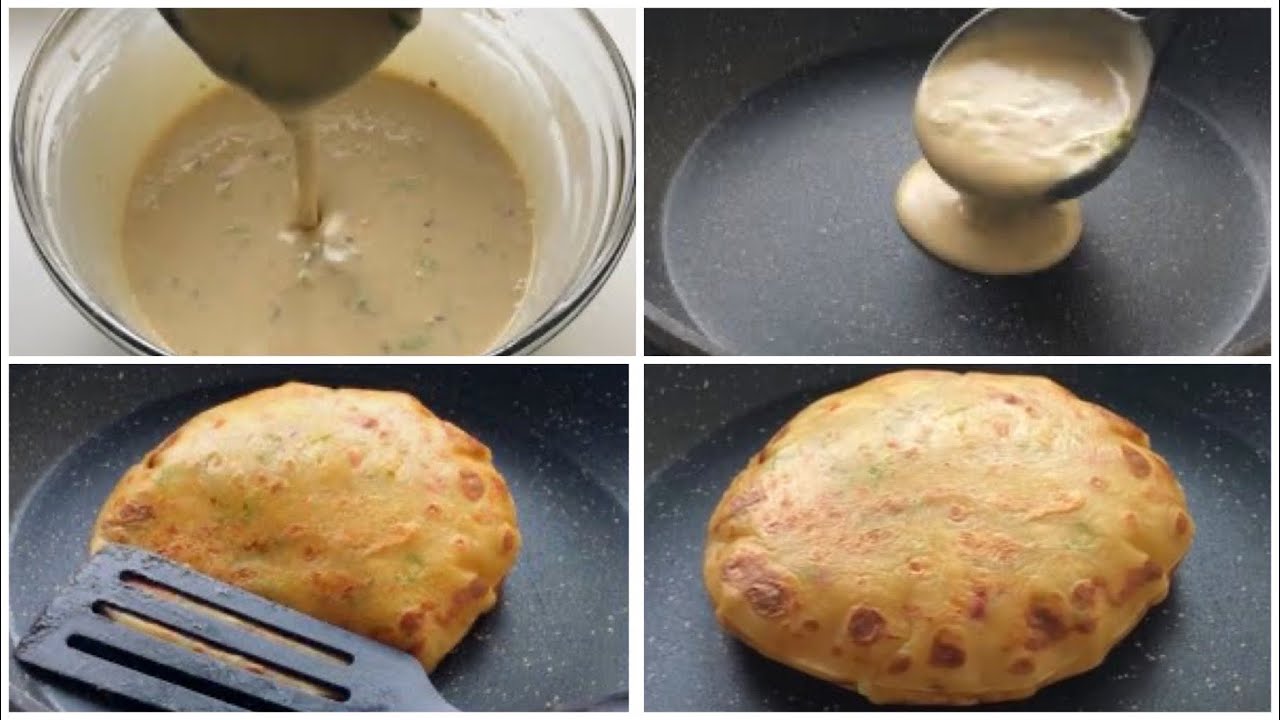 10 Minutes Recipe - Wheat Flour Aloo Paratha With liquid dough -  No Kneading- No Rolling 🙂