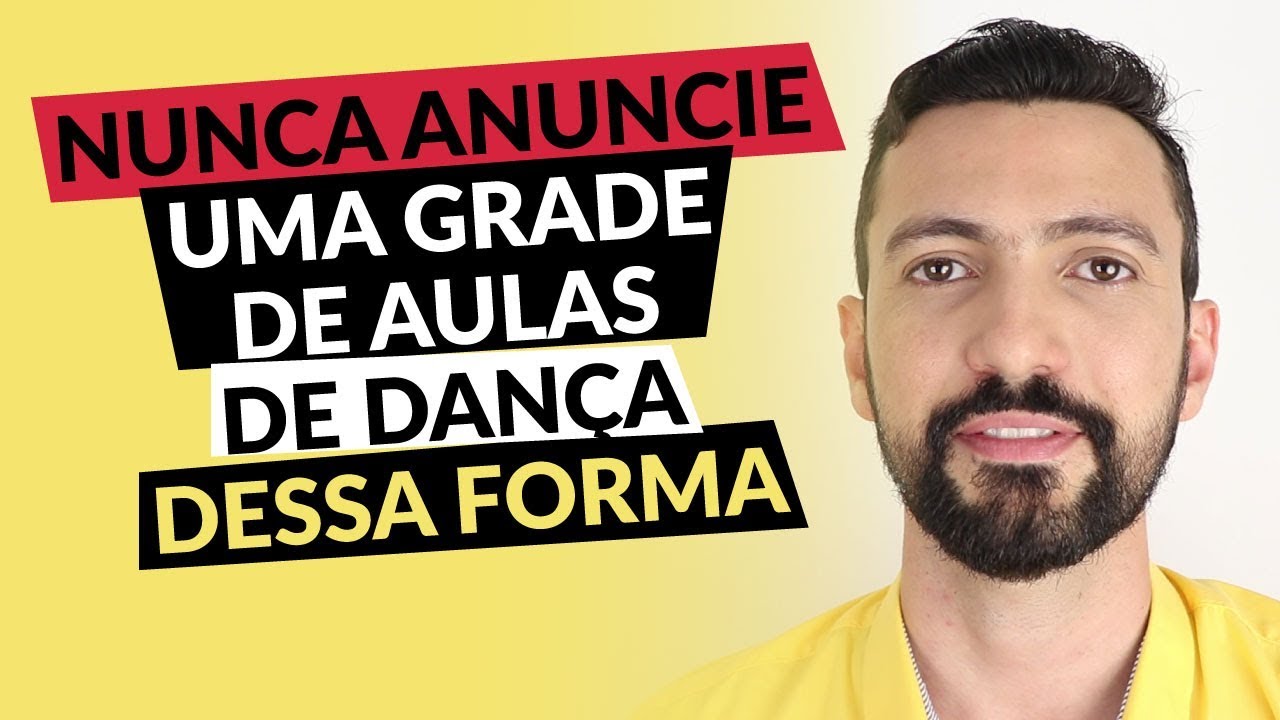 NUNCA ANUNCIE UMA GRADE DE AULAS DE DANÇA DESSA FORMA