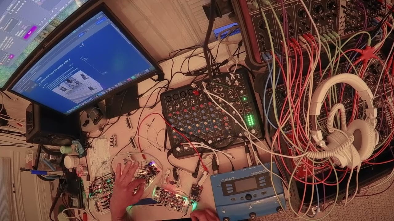 MicroRack Kickstarter Synth playing seeing what it can do