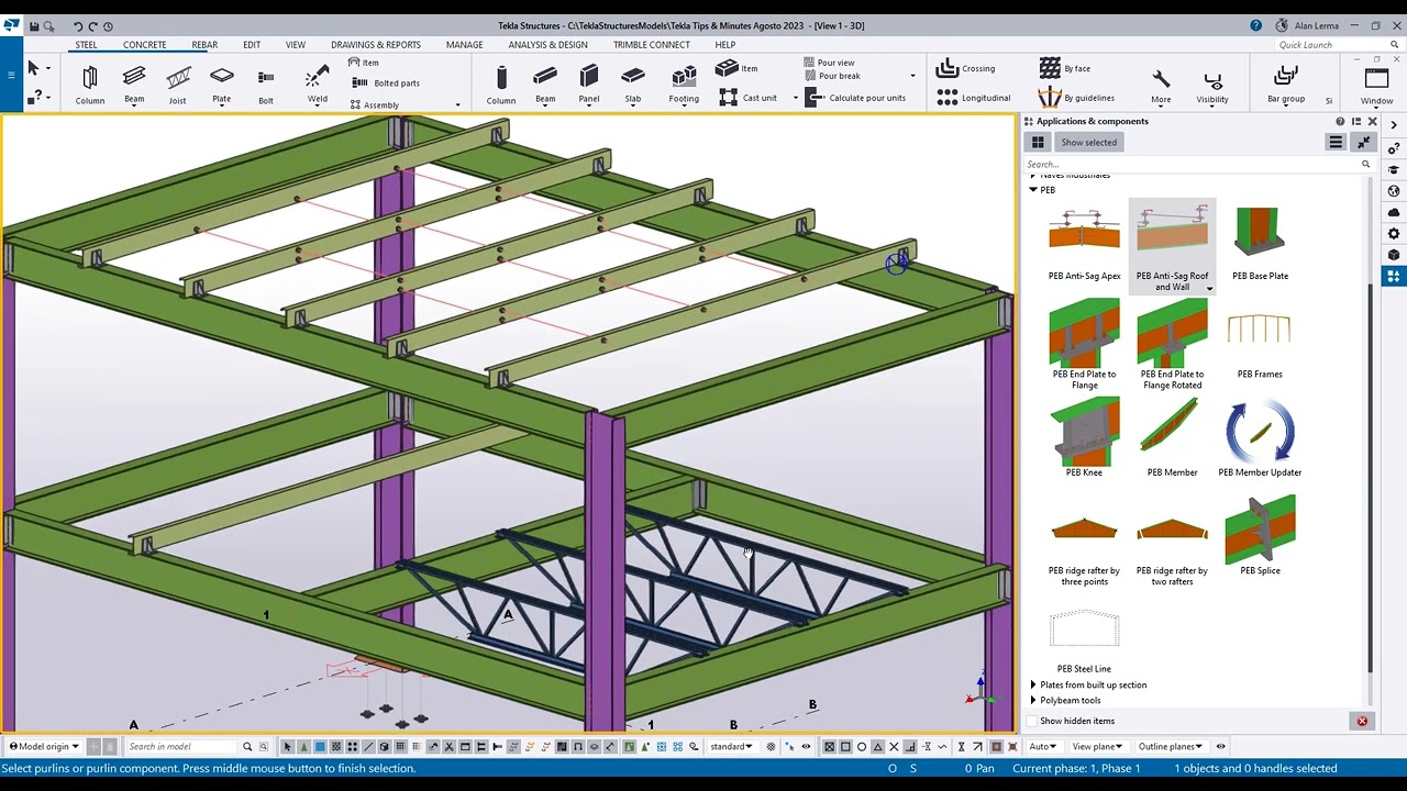 Tekla Tips - Unificando Tornillos en Tekla Structures