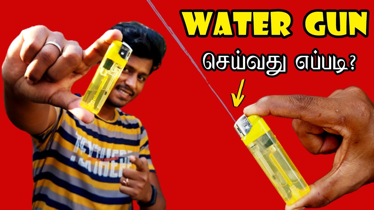 How to Make a Water Gun using Lighter | 10 ரூபாய் செலவில் Water Gun செய்யலாம் வாங்க! | Vijay Ideas