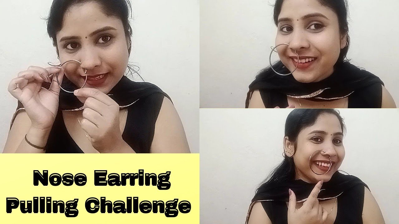 Ear Rings Pulling In Nose 👃/Nose Pulling Challenge/Nose Pulling/Ear Ring Nose Pulling 2023