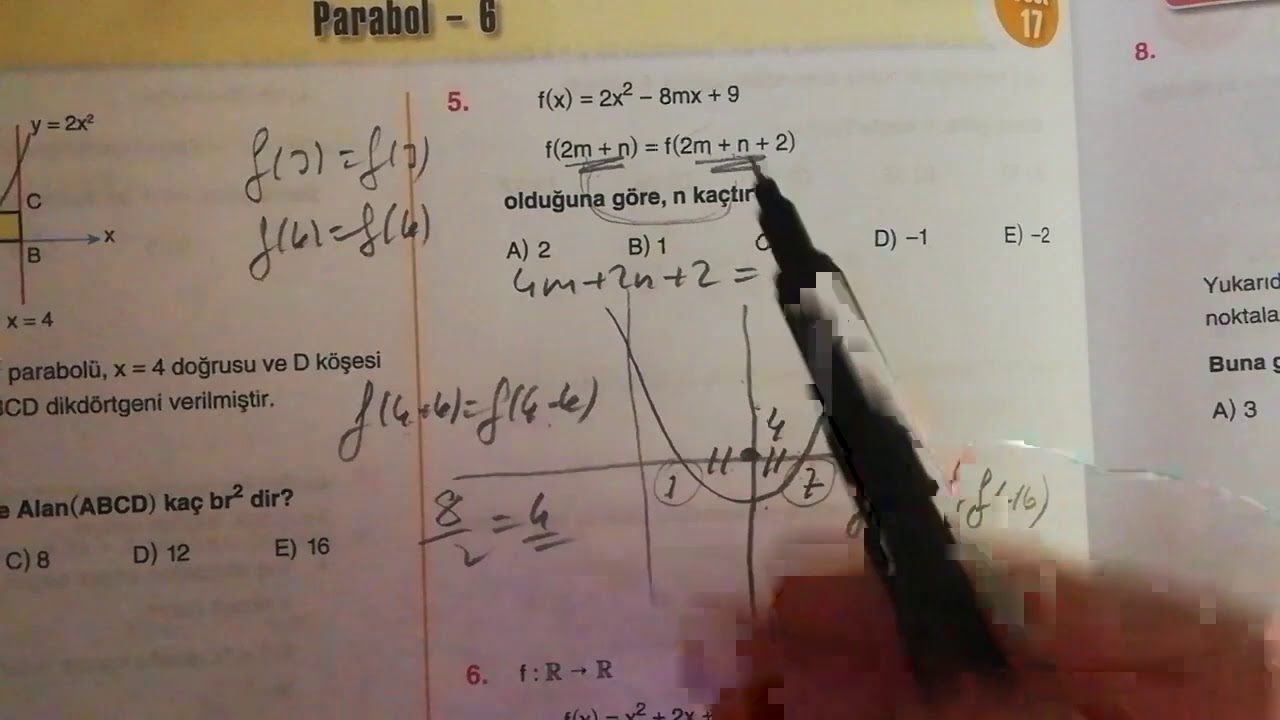 Mini Yorumla 3 PARABOL Sorusu Çözümü.. SARMAL ' dan..Uyumayanlara 😀👍