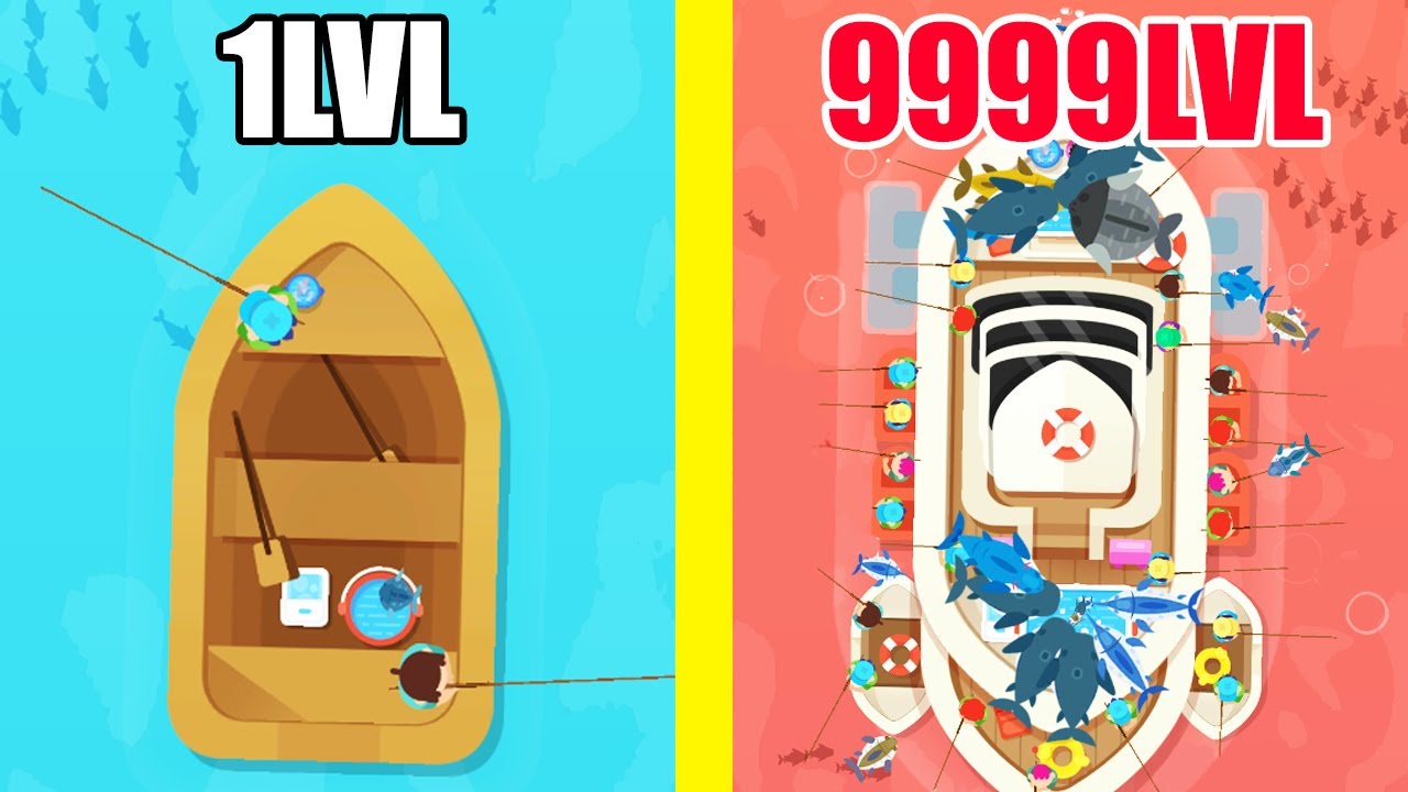Idle Fishing Master! MAX LEVEL MEGA BOATS EVOLUTION!