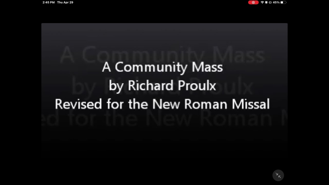 Community Mass - Gloria