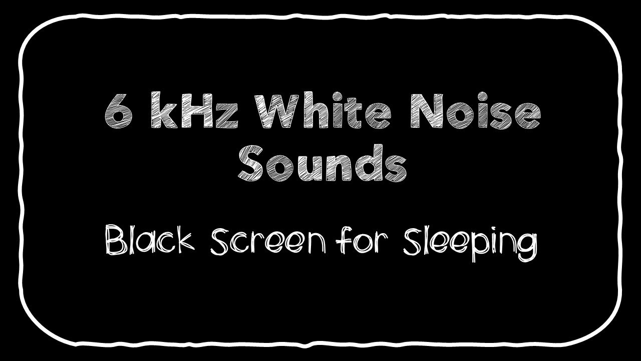 Almost 12 Hours of 1080p HD 6kHz White Noise Sounds Black Screen