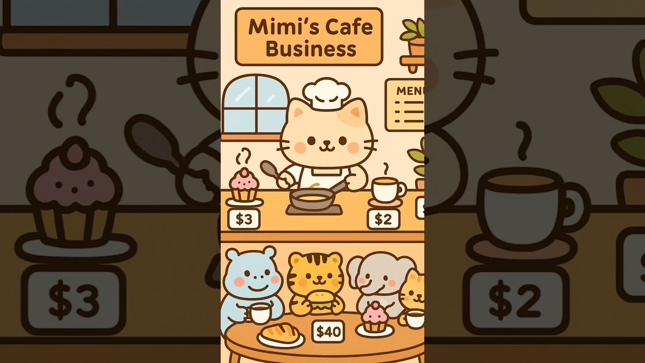 Mimi the Cat chef le aayi hai ek pyari si coloring + math story #coloringbook  #littleartists #maths