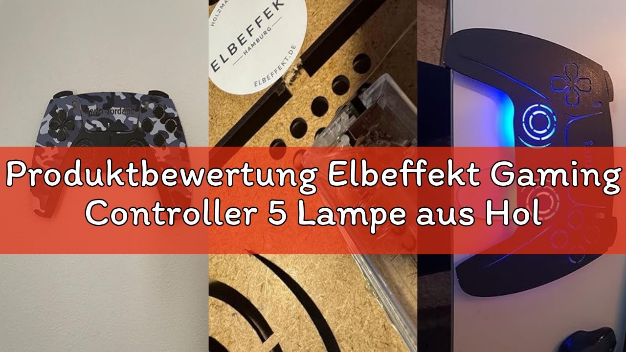 Produktbewertung Elbeffekt Gaming Controller 5 Lampe aus Holz - personalisierbares Geschenk f&uuml;r M&auml;nn