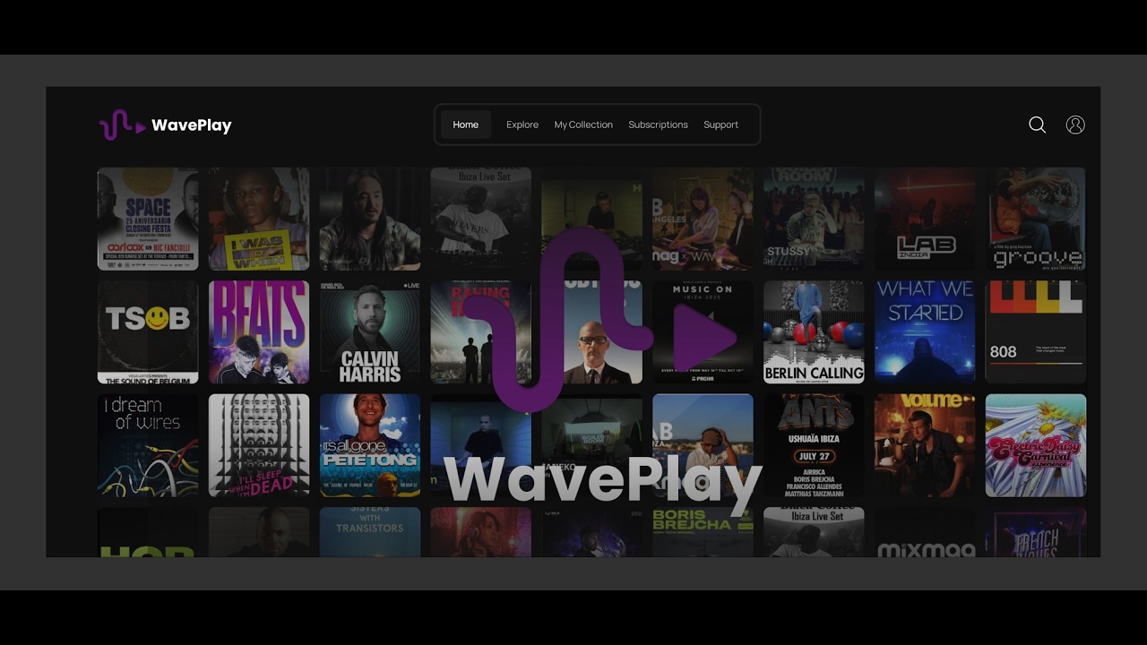 WavePlay &ndash; Interactive Figma Prototype (Desktop UX/UI Navigation Demo)