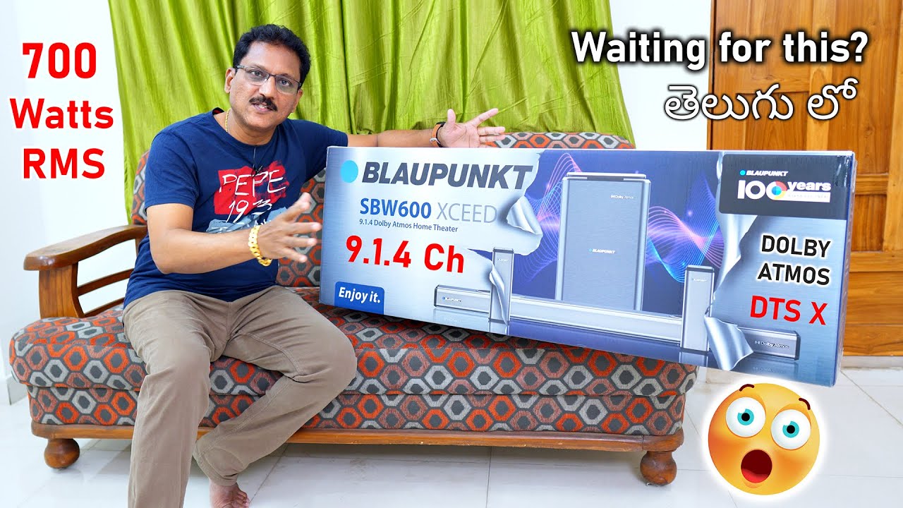 Домашний кинотеатр Blaupunkt 700 Вт с 9.1.4-канальной звуковой панелью 😱 Распаковка на телугу...