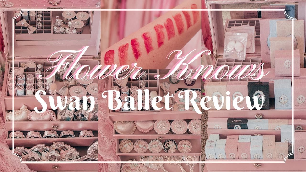 FLOWER KNOWS UNBOXING & REVIEW | Swan Ballet Makeup Gift Set