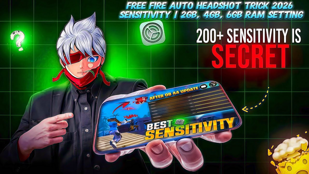 Free Fire Auto 🎯|| Headshot Trick 2026 Sensitivity || 2gb, 4gb, 6gb Ram Headshot Sensitivity Setting