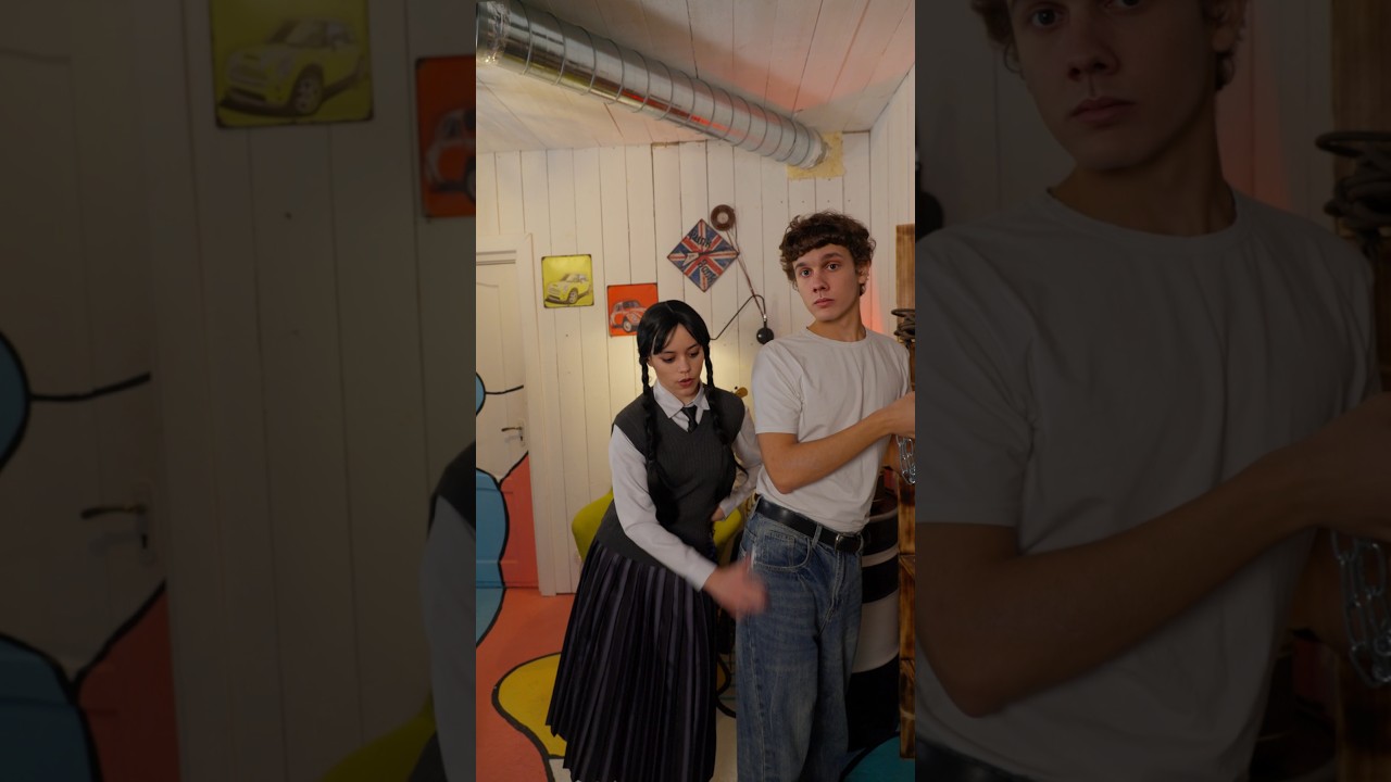 I'm a bad girl😈 #jennaortega #fakeortega #wednesday #enid #shorts #netflix #tyler