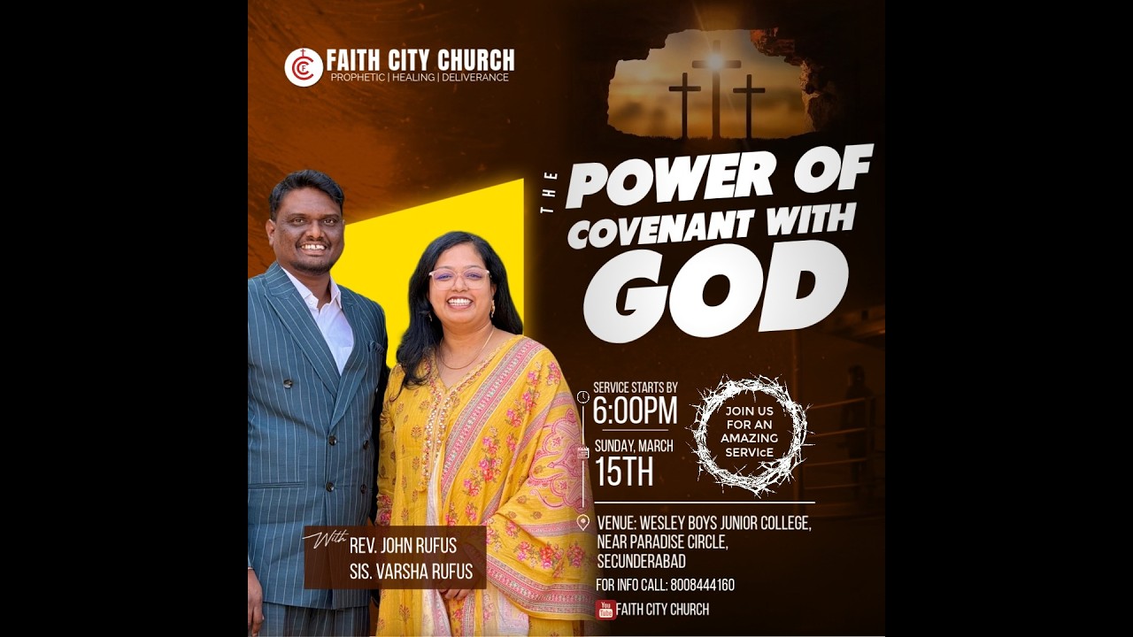 Power of covenant with God | Sunday Evening Service | Rev John Rufus | Faith City Church |