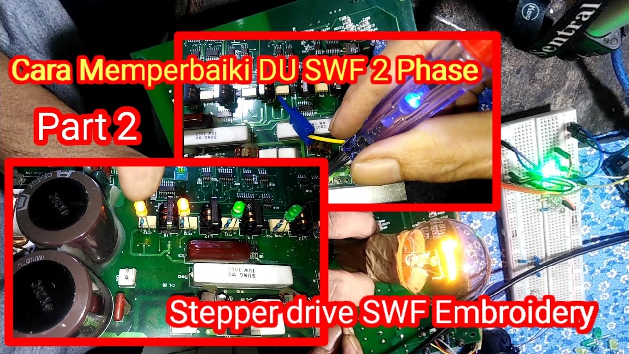 cara memperbaiki DU Mesin Bordir SWF || Driver Stepper Bordir