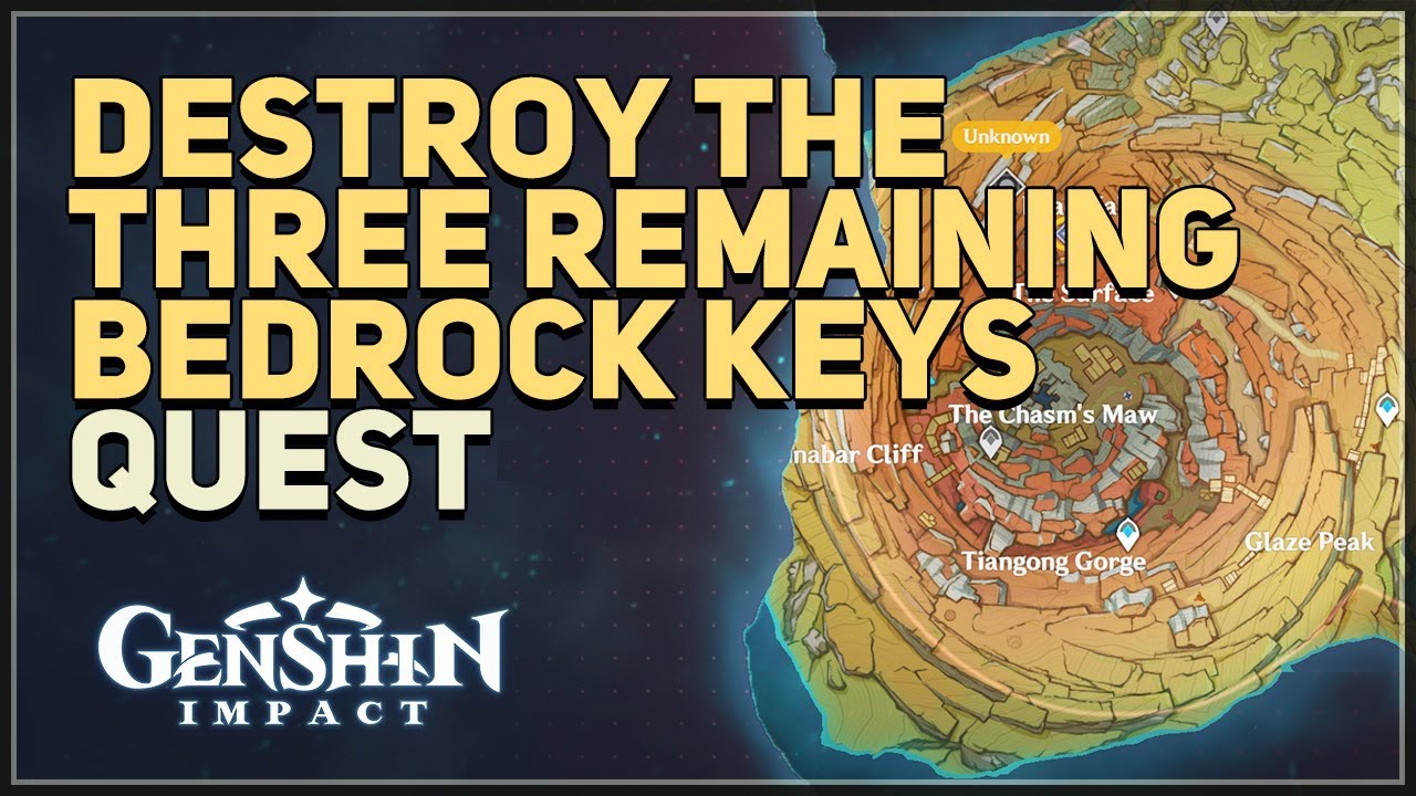 Use the cage-shaped object to destroy the three remaining Bedrock Keys Genshin Impact