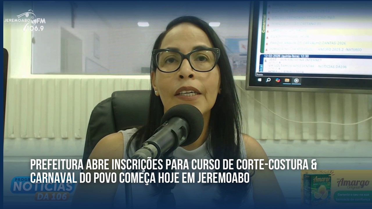 PREFEITURA ABRE INSCRIÇÕES PARA CURSO DE CORTE-COSTURA & CARNAVAL DO POVO COMEÇA HOJE EM JEREMOABO