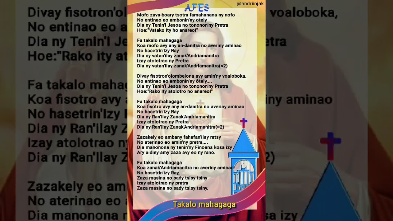 Takalo mahagaga - Hira Katolika(Andrii Njak Lyrics)